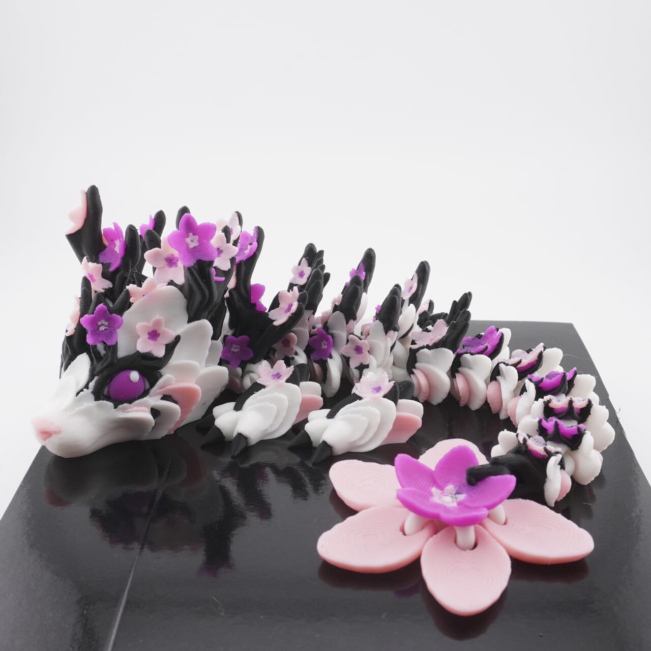 Xtra großer Baby Cherry Blossom Sakura Kirschblüten Drache 3D Druck 28,5cm Fidget Figur