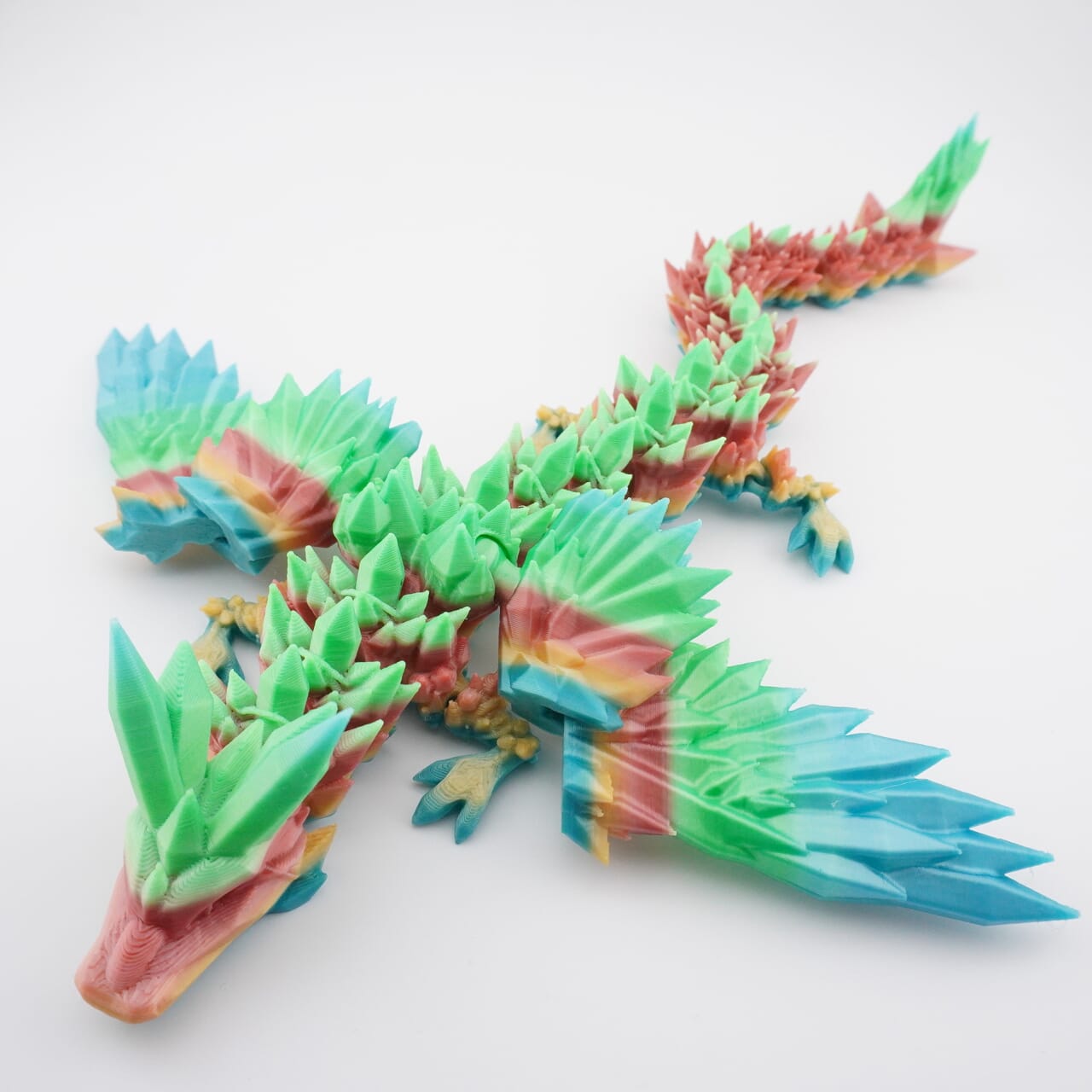 Crystal Wing Dragon 3D Druck 27cm Fidget Figur (Farbauswahl)