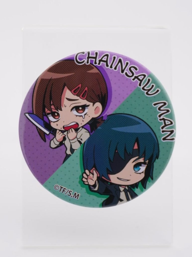 Chainsaw Man Himeno & Kobeni Button
