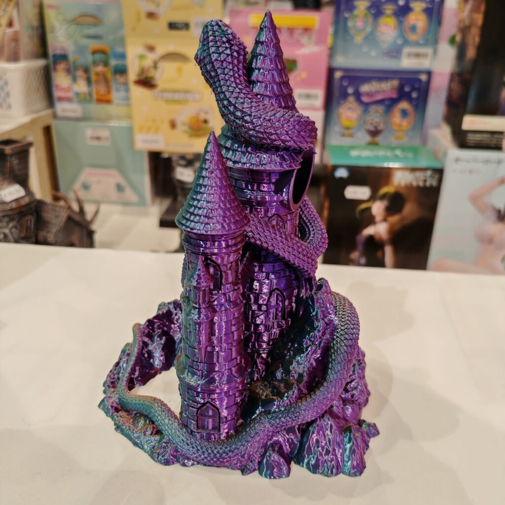 Serpentine Würfelturm 3D Druck Deko - ohne Würfel -