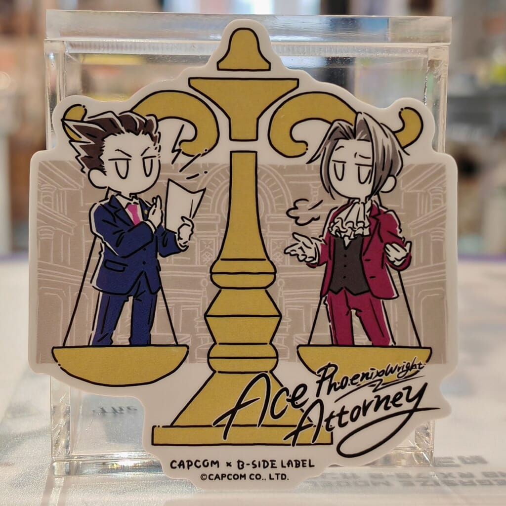 Ace Attorney Phoenix Wright & Miles Edgeworth B-Side Label Sticker