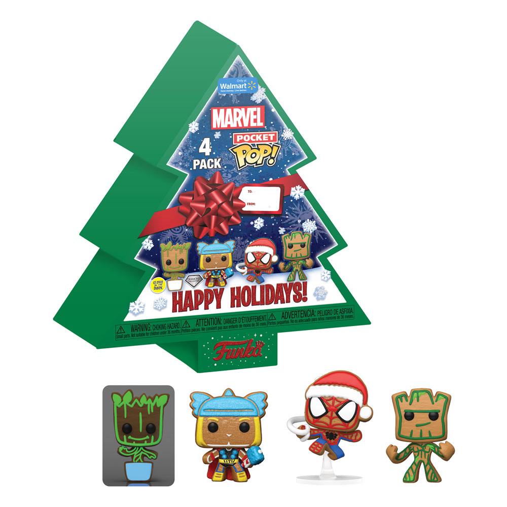 Marvel Holiday Pocket POP! Mini Figuren 4er-Pack Holiday Box