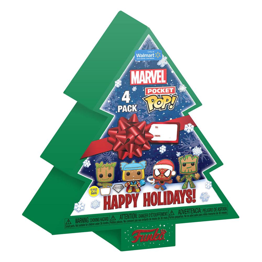 Marvel Holiday Pocket POP! Mini Figuren 4er-Pack Holiday Box