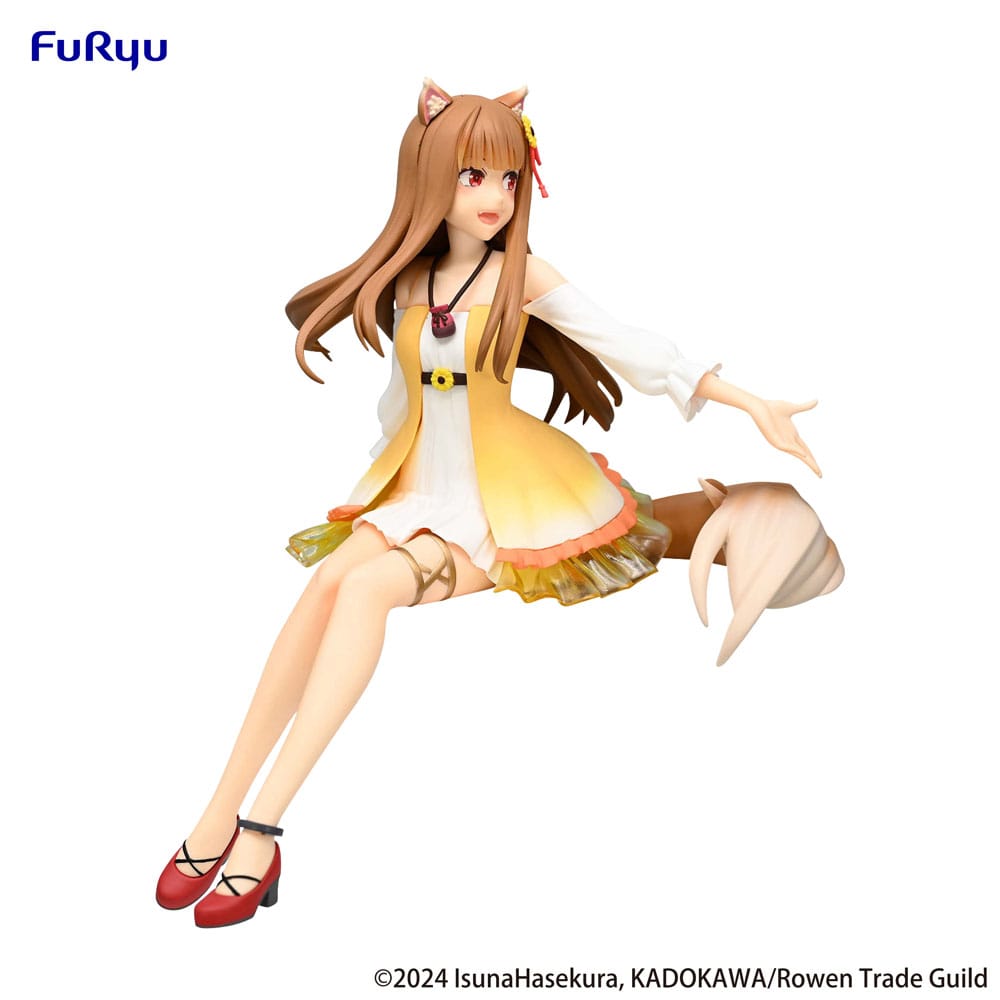 Spice and Wolf Holo Sunflower Dress Noodle Stopper 17cm Statue