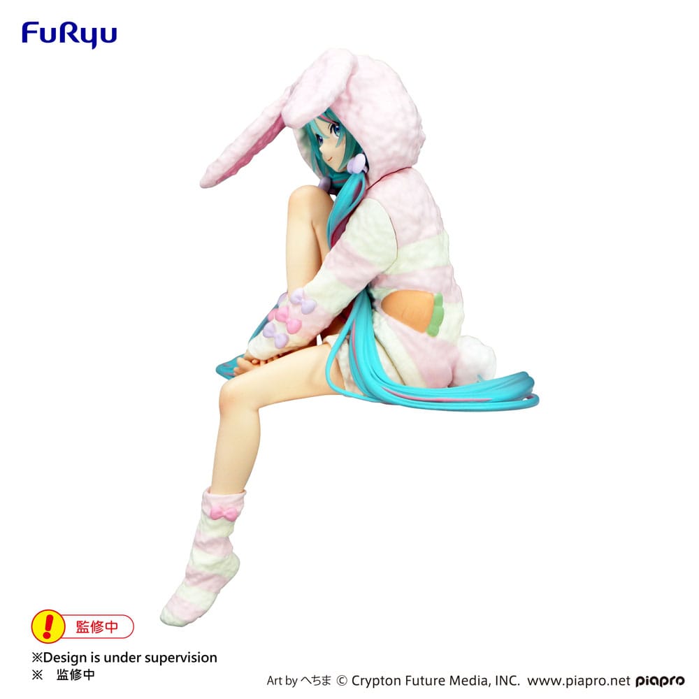 Hatsune Miku Rabbit Ear Hood Pajama Noodle Stopper 14 cm Statue