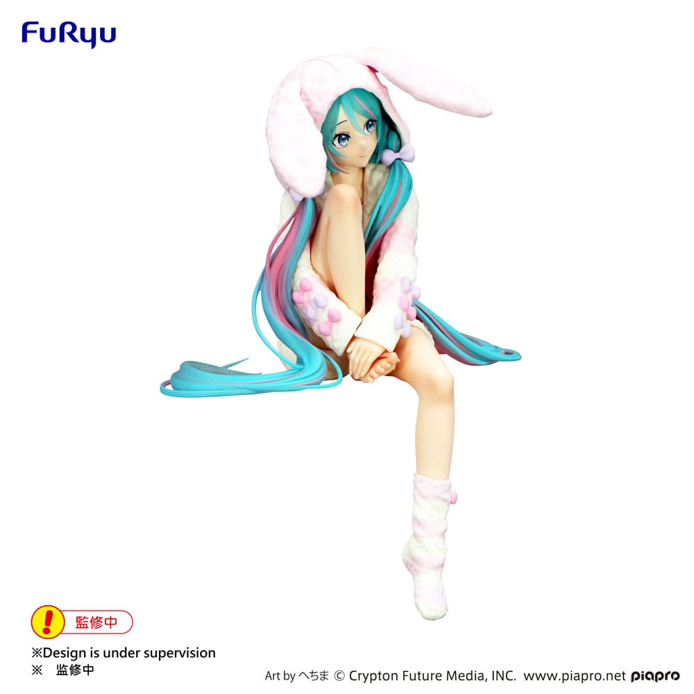 Hatsune Miku Rabbit Ear Hood Pajama Noodle Stopper 14 cm Statue
