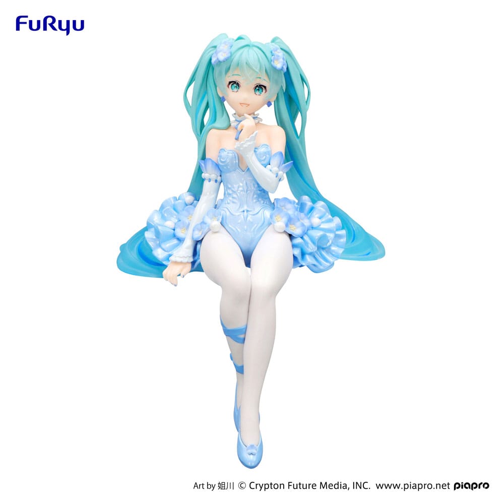 Hatsune Miku Flower Fairy Nemophila Pail Blue 15 cm Statue