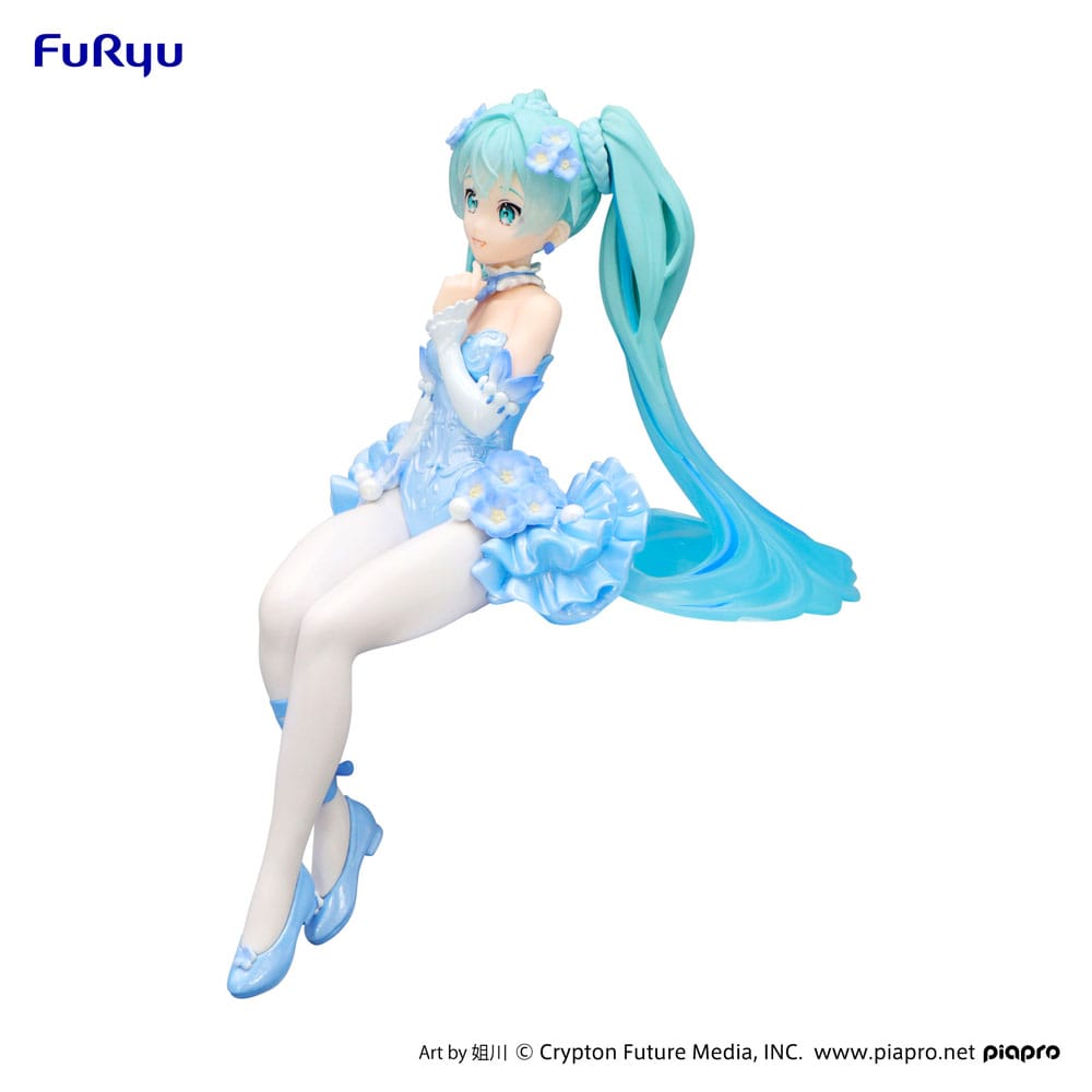 Hatsune Miku Flower Fairy Nemophila Pail Blue 15 cm Statue