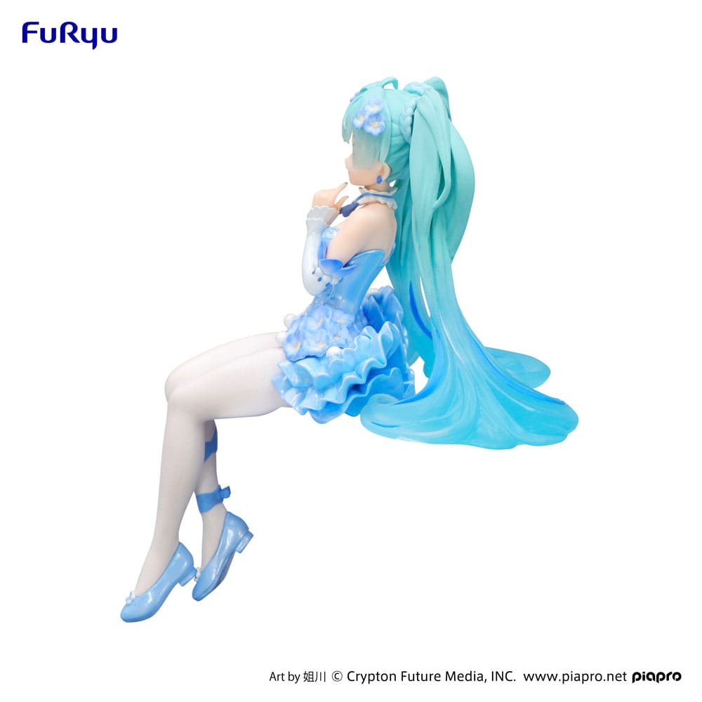 Hatsune Miku Flower Fairy Nemophila Pail Blue 15 cm Statue