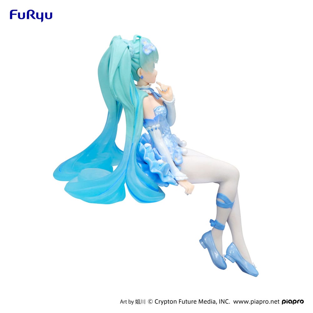 Hatsune Miku Flower Fairy Nemophila Pail Blue 15 cm Statue