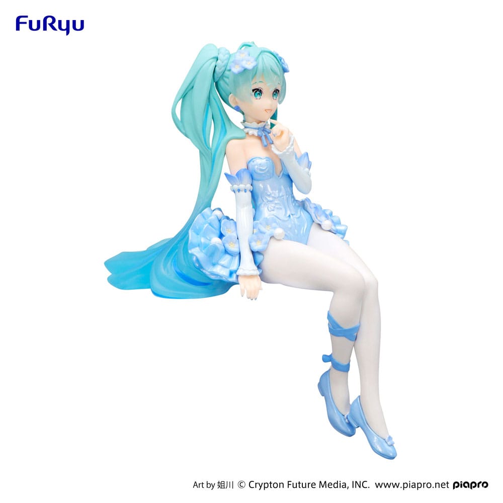 Hatsune Miku Flower Fairy Nemophila Pail Blue 15 cm Statue