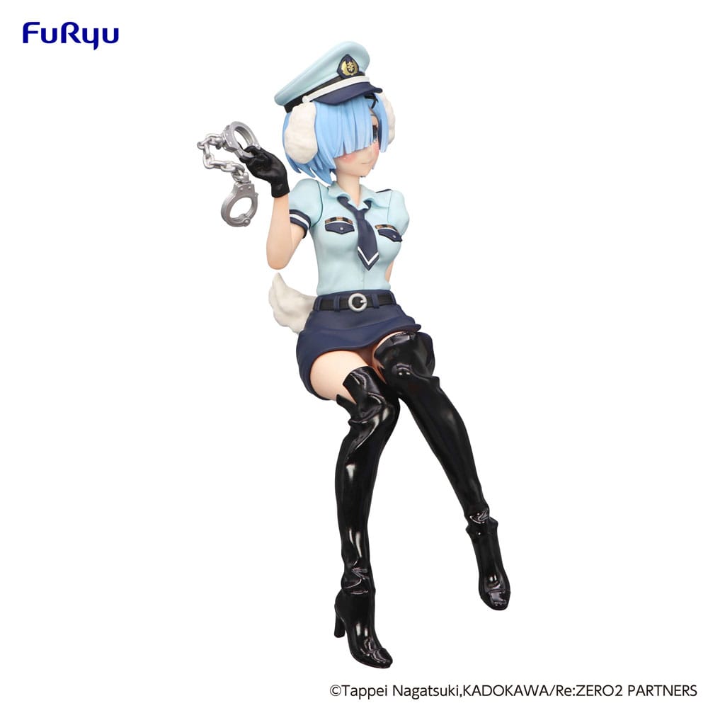 Re:Zero Rem Police Officer Cap with Dog Ears Noodle Stopper 14cm Figur