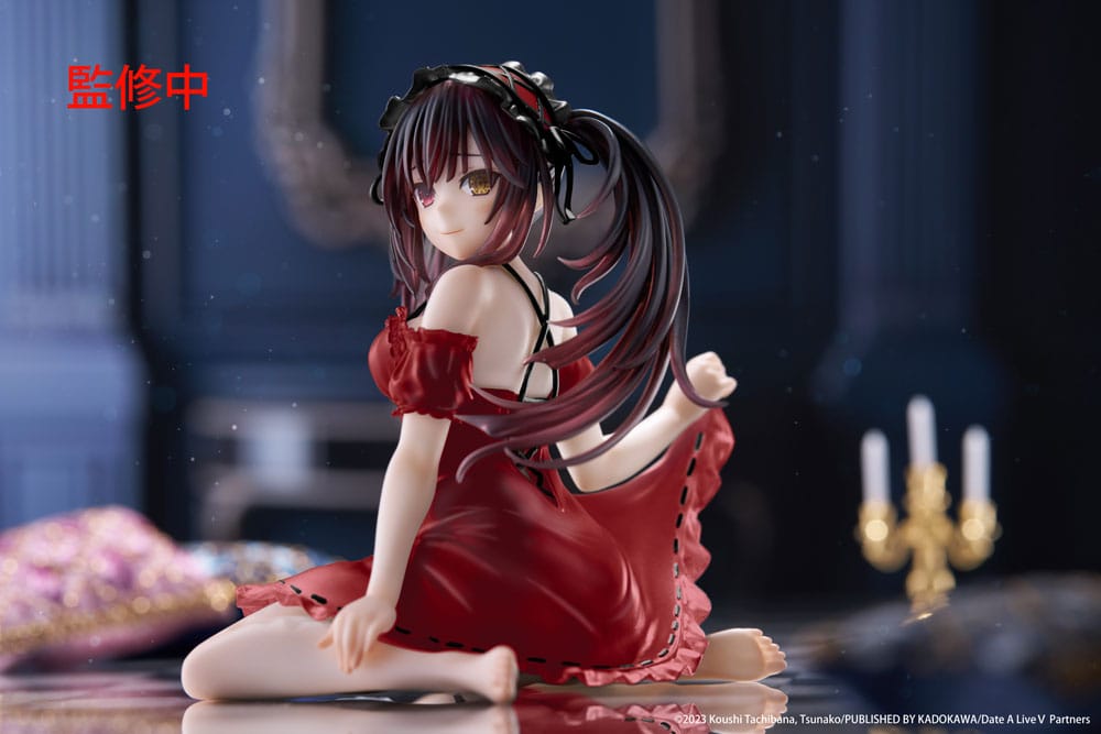 Date A Live Kurumi Tokisaki Nightwear Ver. Renewal Desktop Cute 13 cm Statue