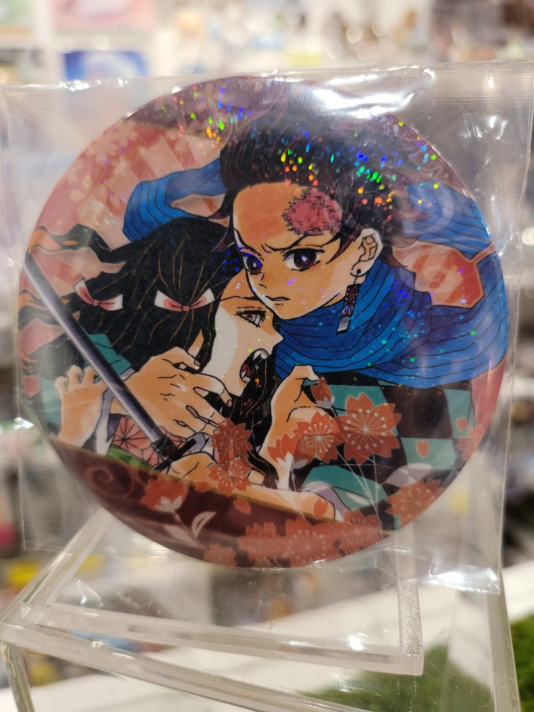 Demon Slayer Tanjiro & Nezuko Glitzer Button Nippon4U