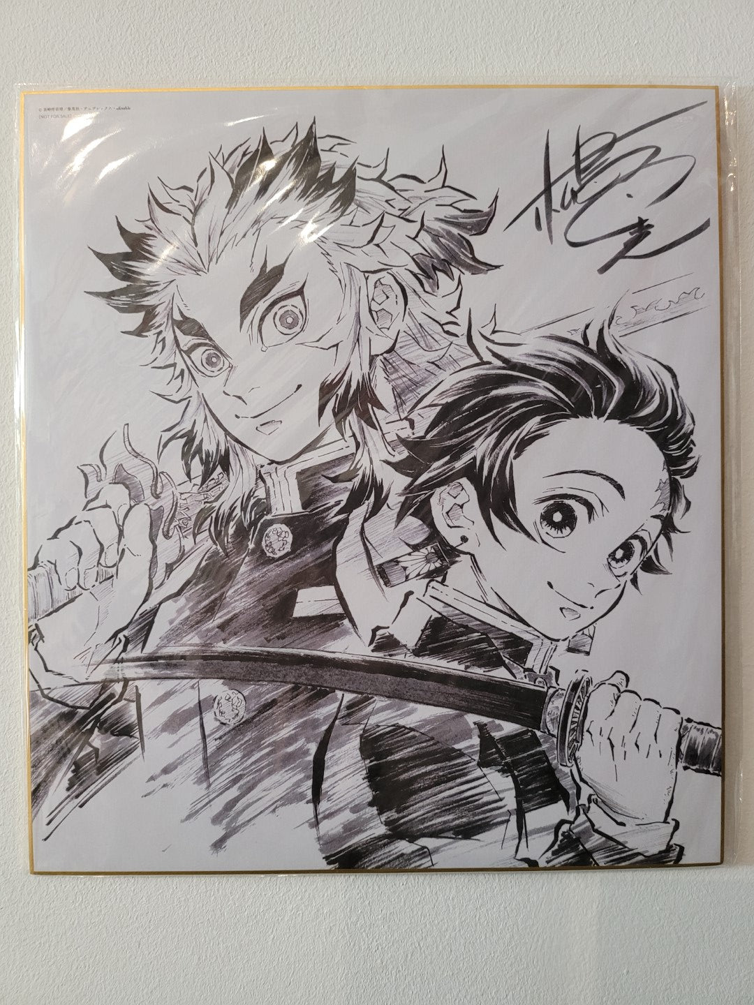 Demon Slayer Rengoku & Tanjiro großes Shikishi