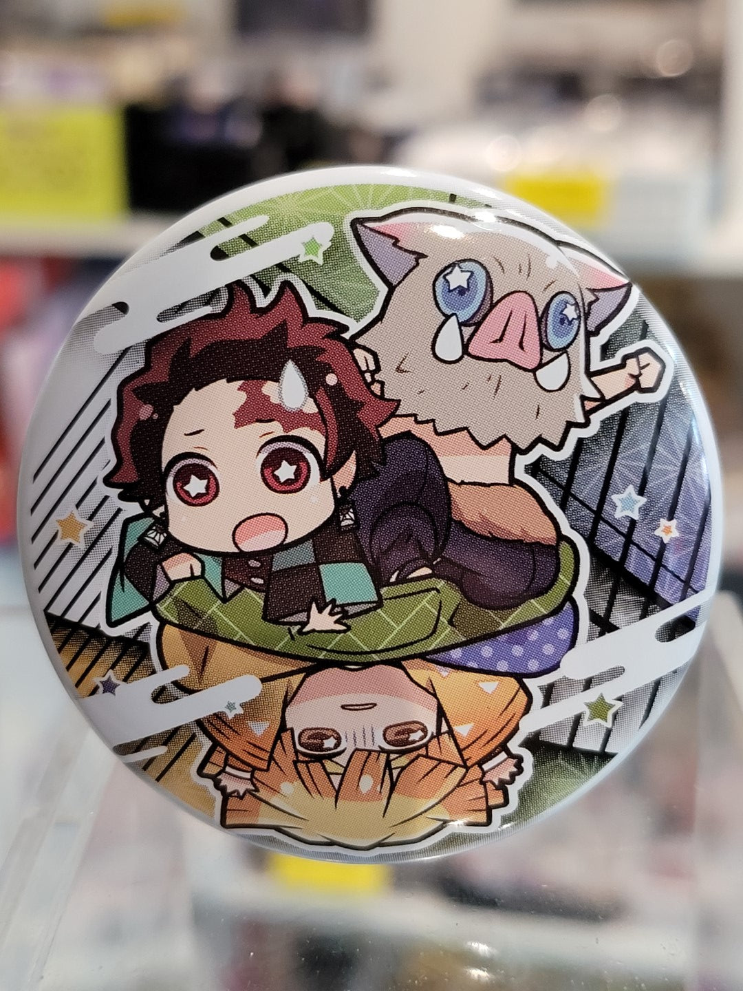 Demon Slayer Tanjiro & Inosuke & Zenitsu Button