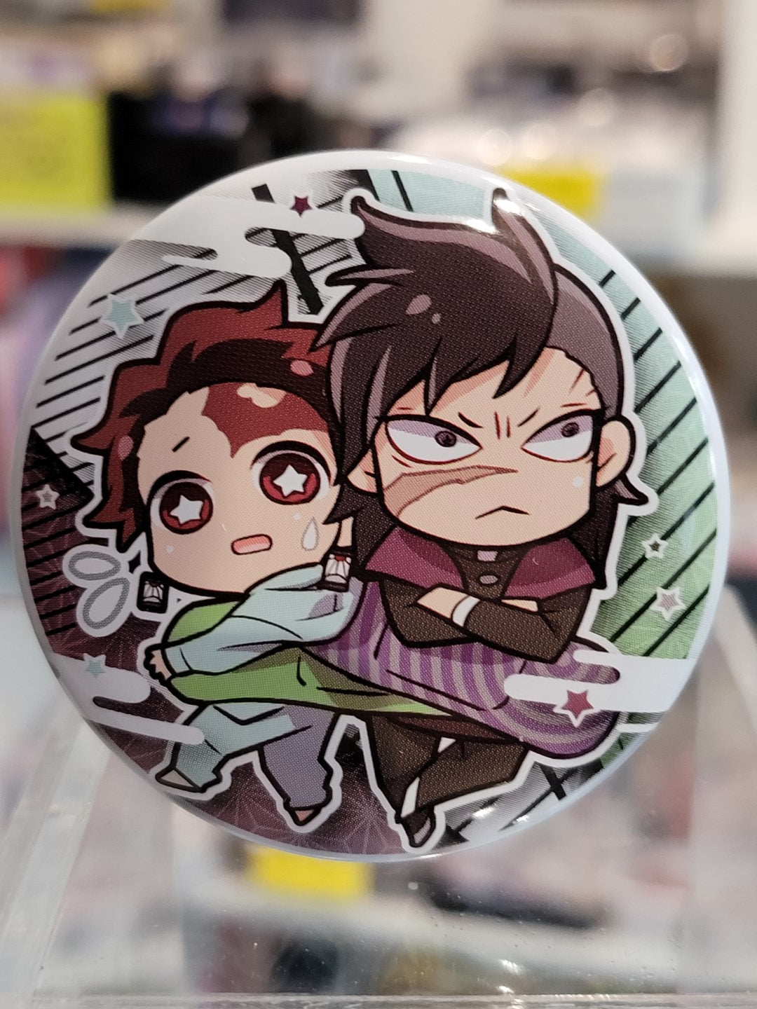 Demon Slayer Tanjiro & Genya Button