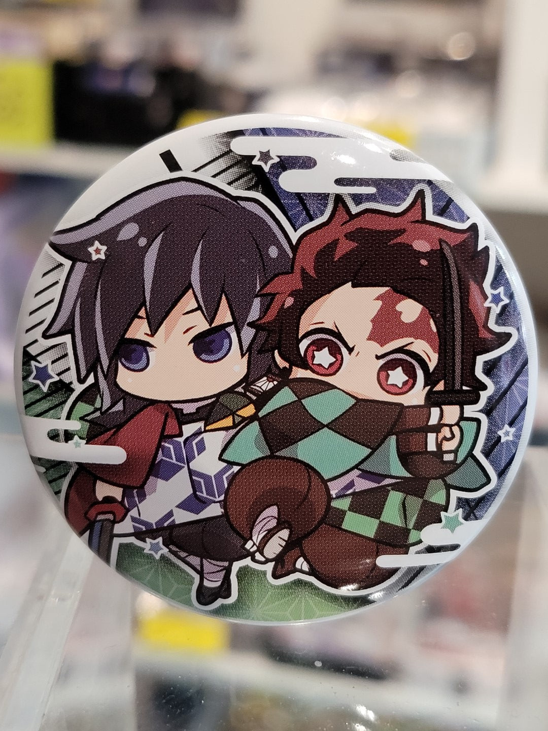 Demon Slayer Tanjiro & Giyu Tomioka Button