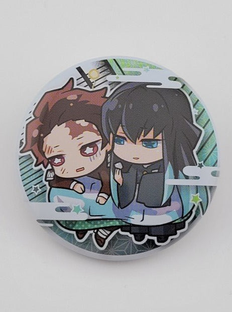 Demon Slayer Tanjiro & Muichiro Button