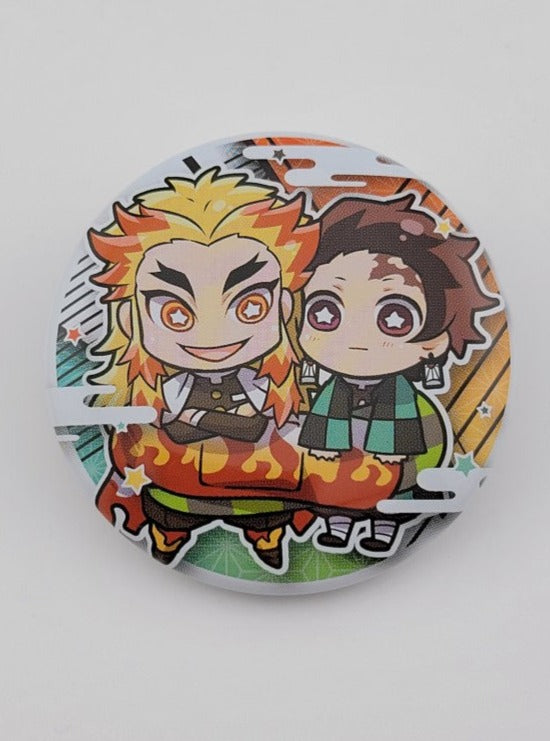 Demon Slayer Tanjiro & Rengoku Button